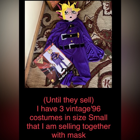 Vtg 1996 Kazuki Takahashi Yu Gi Oh Anime Plastic Mask Costume Halloween Cos Play - Picture 2 of 16